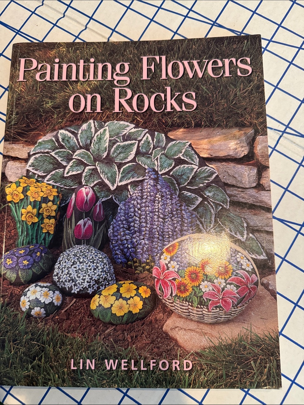 Painting Flowers on Rocks by — Decorative Craft Book (Pink, Green, Purple)